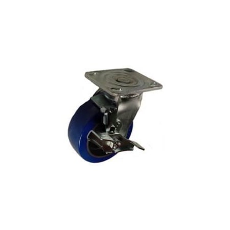Mapp Caster 5"X2" Poly. on Aluminum Whl Swvl Caster W/ Top Lock Brake, 1050Lbs Cap 1463P7B520SB